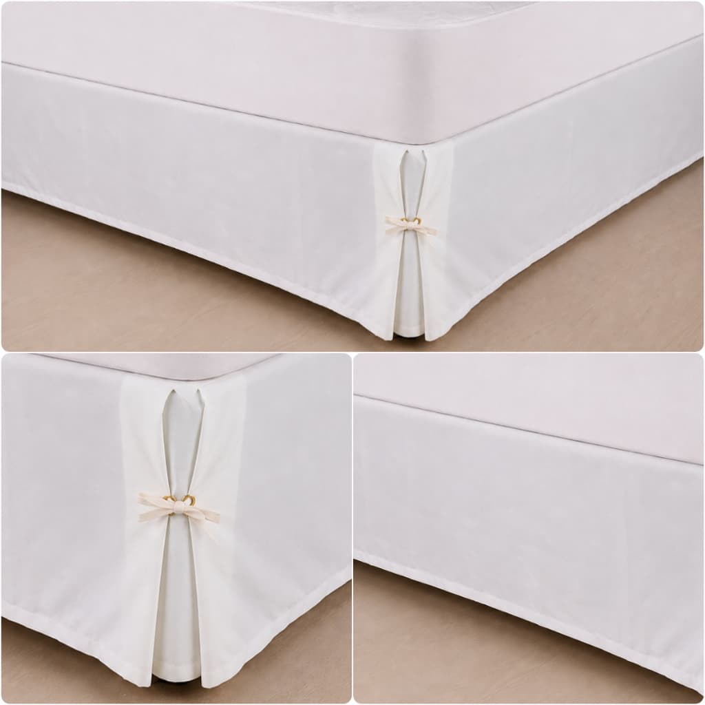 Saia Cama Box Colchobox ILHOS Solteiro e Casal com Ilhos e Amarril Tecido Premium Toque Macio
