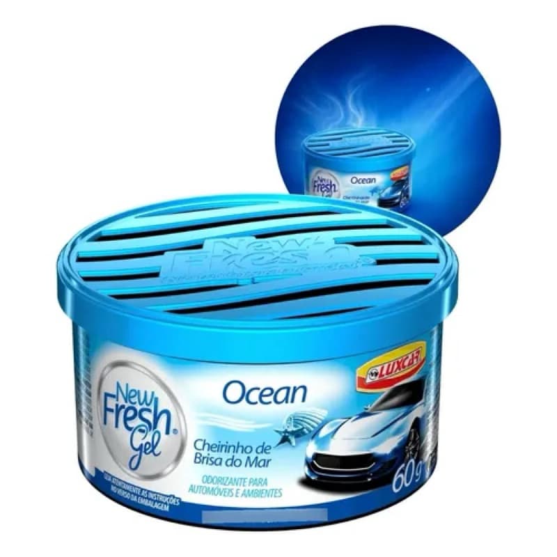 Odorizante cheirinho New Fresh Gel Ocean 60g Luxcar