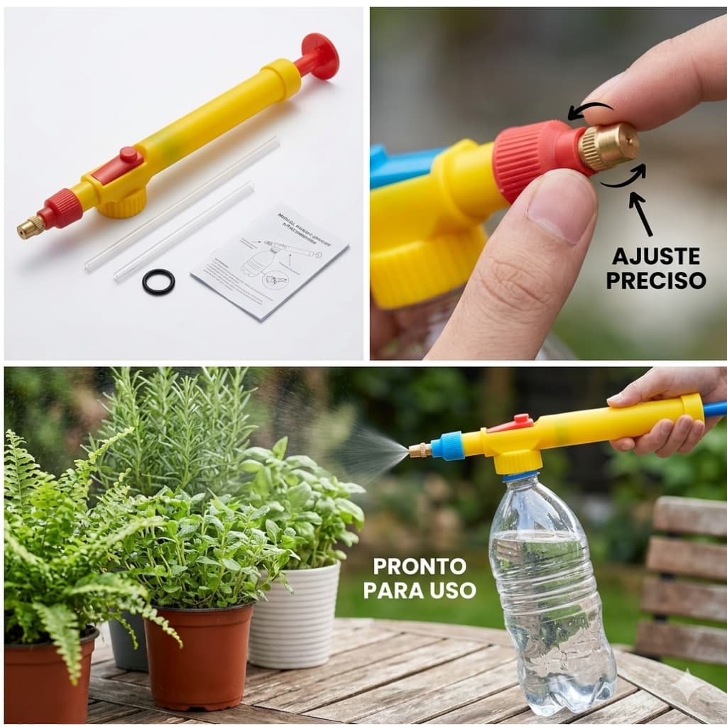 borrifador pulverizador manual  Bico Ajustável, Leve e Portátil