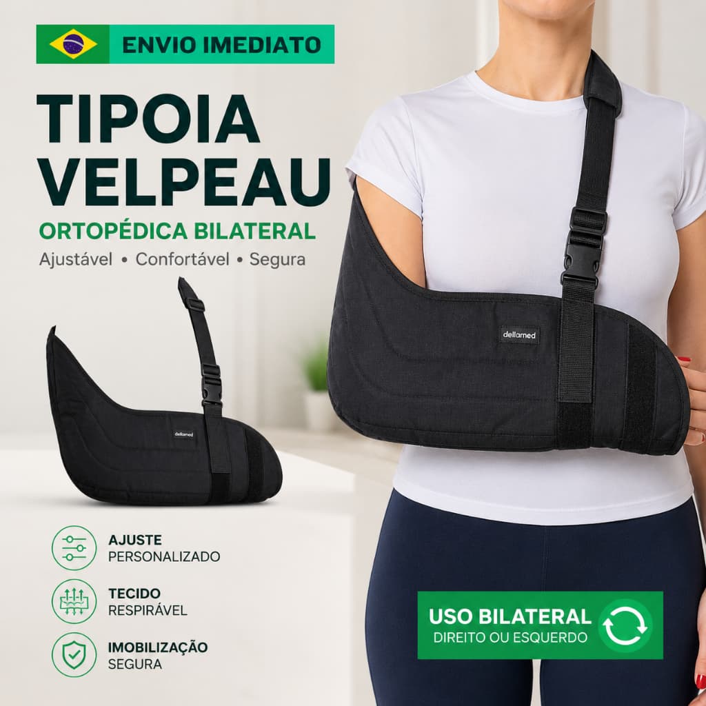 Tipoia Estabilizadora Imobilizadora Vealpeu Ortopédica Americana Bilateral Para Ombro Pós Cirurgia