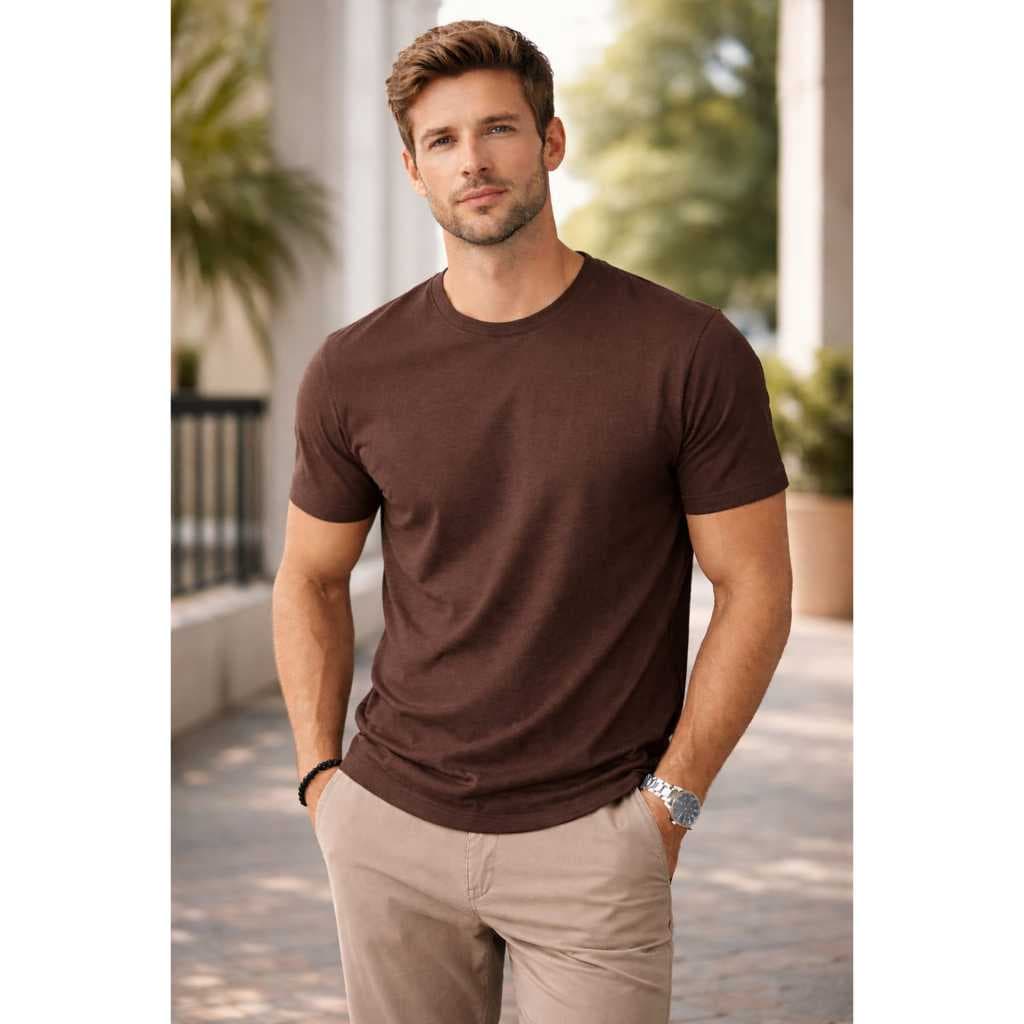 CAMISETA MANGA CURTA MASCULINA UNISSEX BÁSICA LISA CONFORTAVÉL E VERSATIL