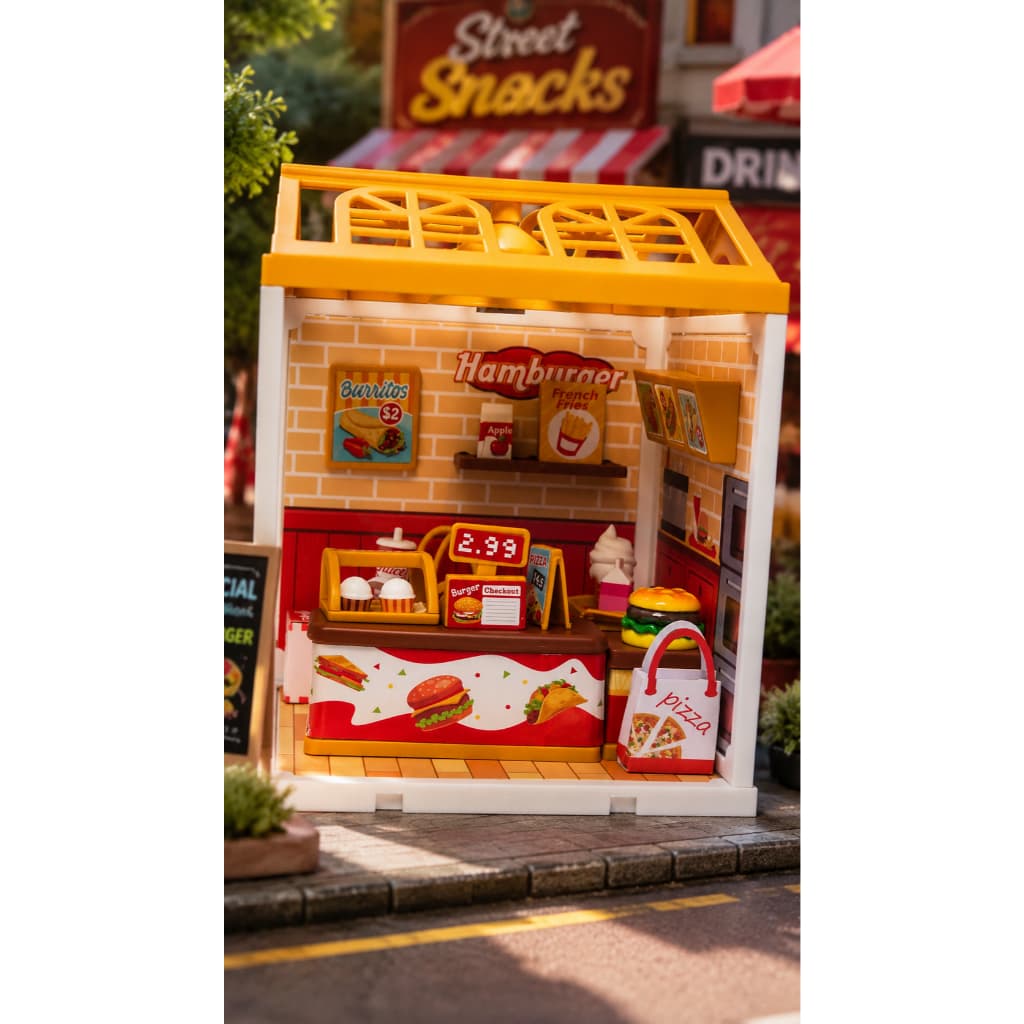 Mini Restaurante de Montar – Lanchonete Miniatura Criativa Infantil🥪✨