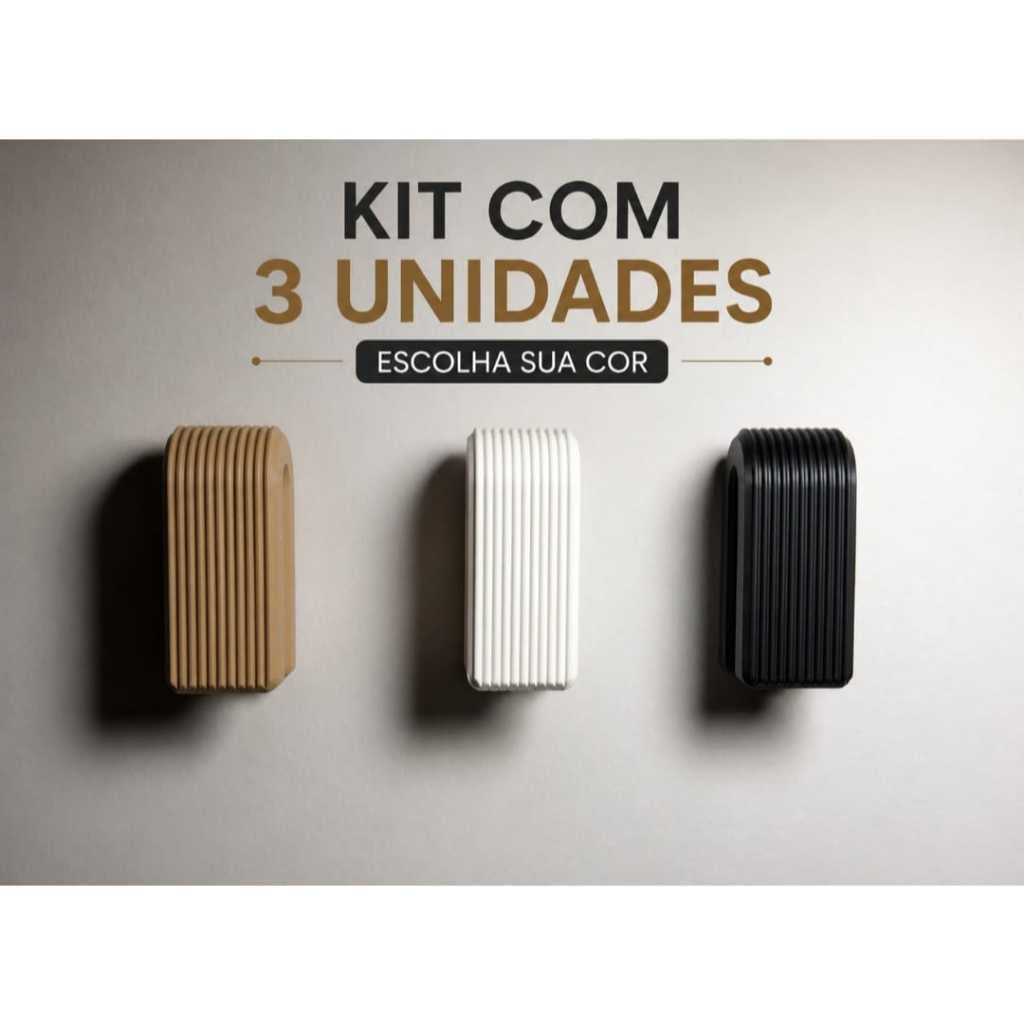 KIT 03un Suporte  Toalha Banheiro Resistente Gancho  Sem furos