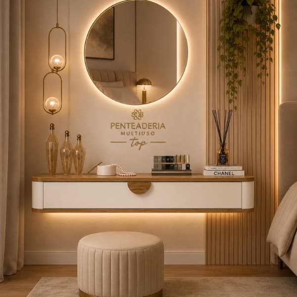 Penteadeira Suspensa Camarim Multiuso com Gaveta Multifuncional para Quarto Organizador Decorativa Retrô MDF EM OFERTA