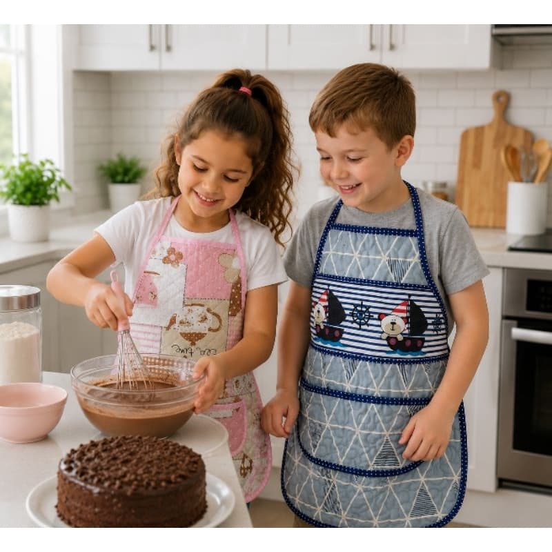 Avental de Cozinha Infantil , culinárias uso Escolar feminino e  masculino de 2 a 6 anos  as aulas.(