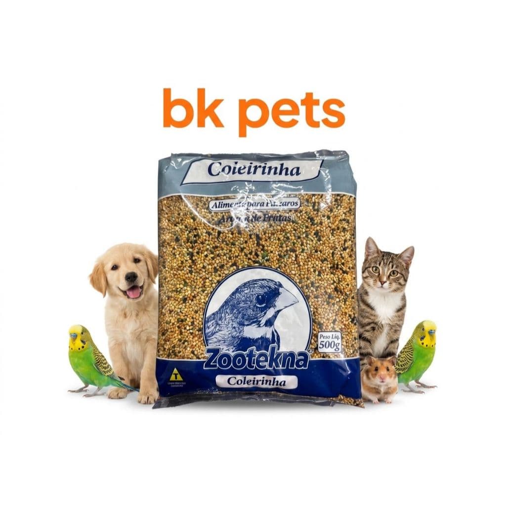 Ração para Coleirinha Zootekna 500g – Mistura Premium de Sementes para Pássaros Silvestres