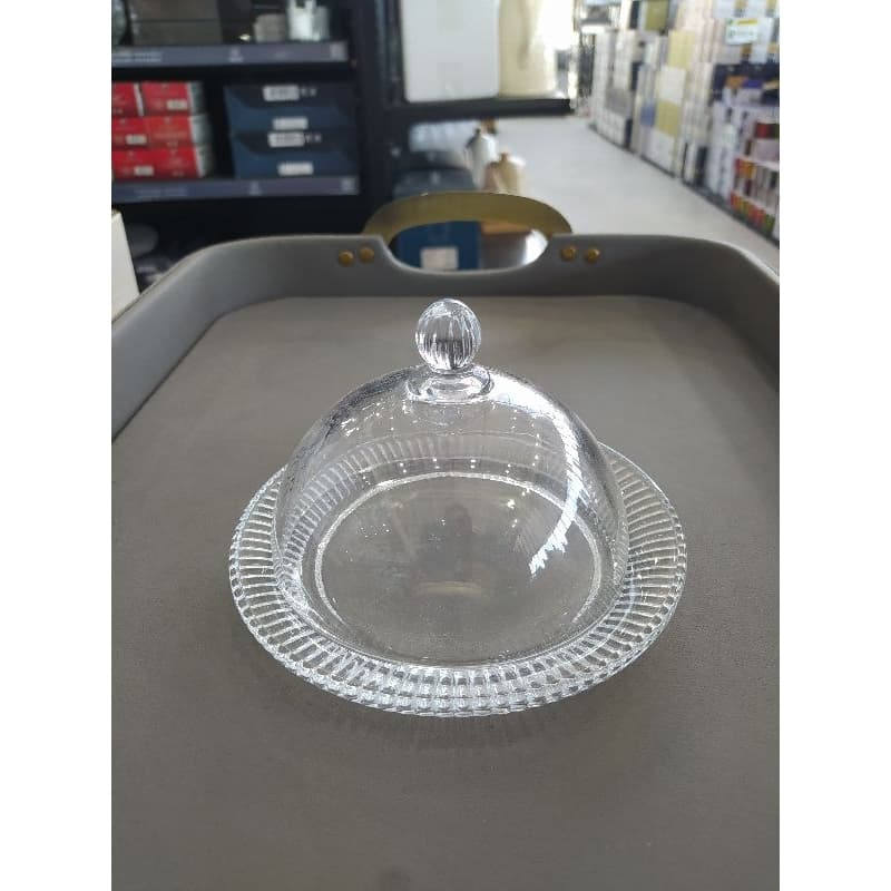 Queijeira com tampa renaissance cristal 14cm lyor imperdível