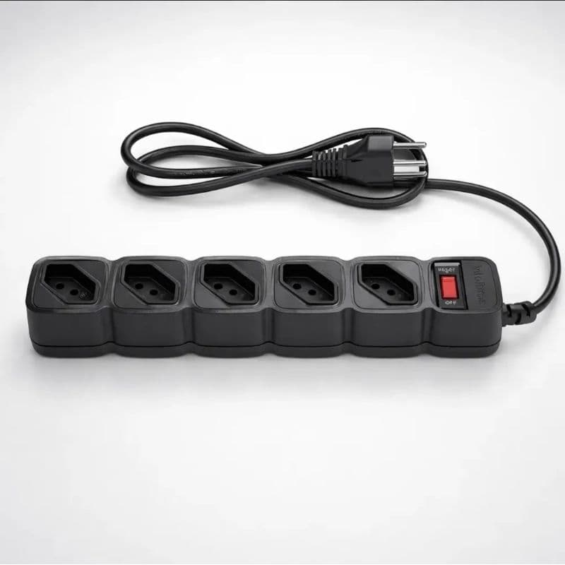 Protetor Eletrônico Intelbras com 5 Tomadas - Preto