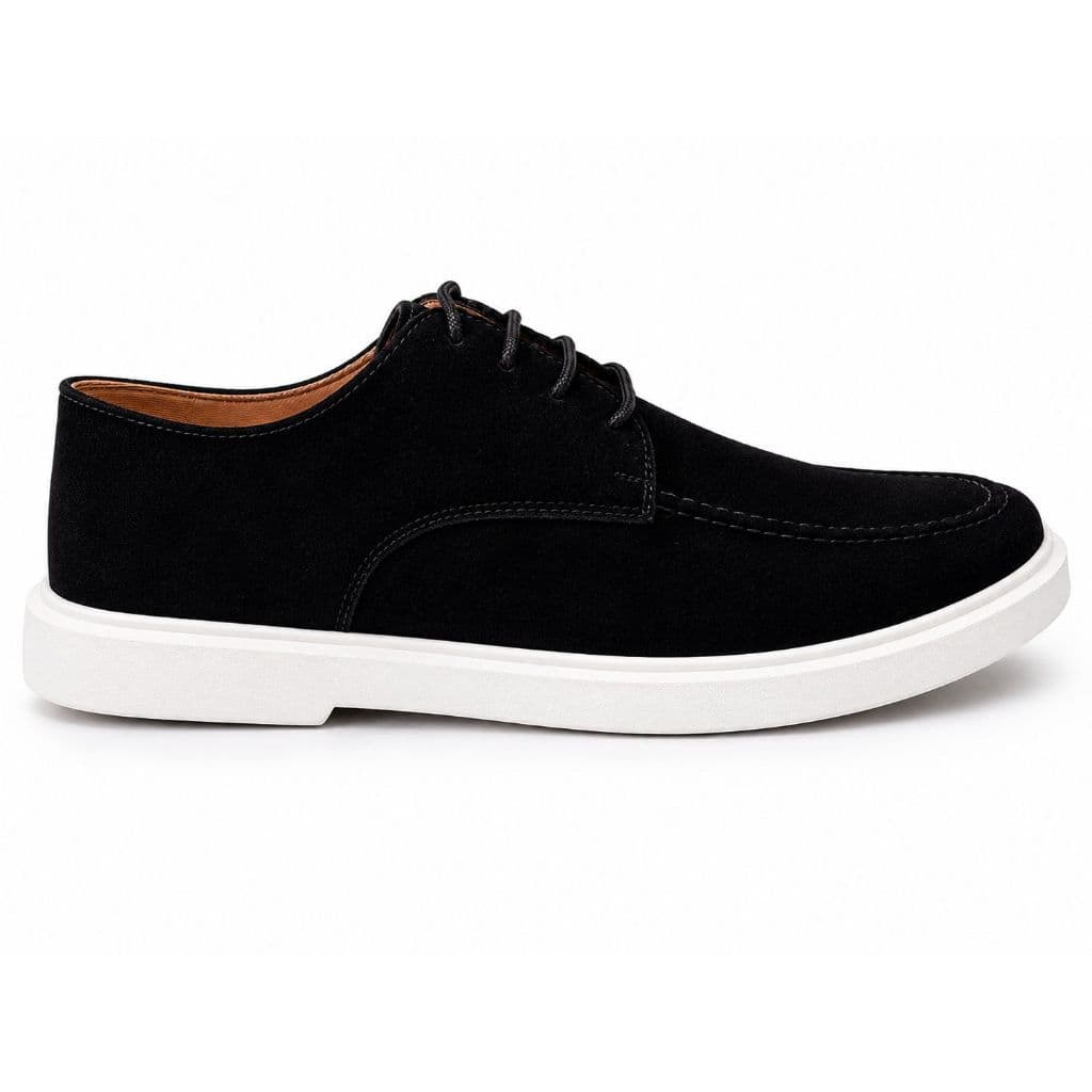 Sapato Masculino Mocassim Camurça Loafer Casual Esporte Fino com Cadarço Confortável Social Dia a Dia