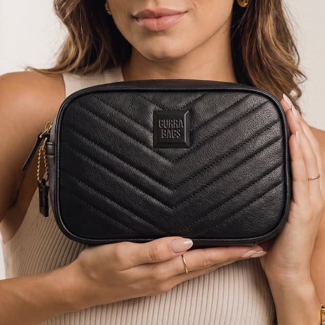 Bolsa Feminina Preta Casual Berlim Ajustável Moderna Elegante - Promoção Envio Imediato