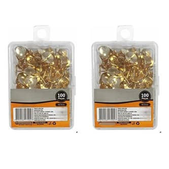 Tachinha Percevejo Dourado Latonado P Mural Quadro 2 Caixas