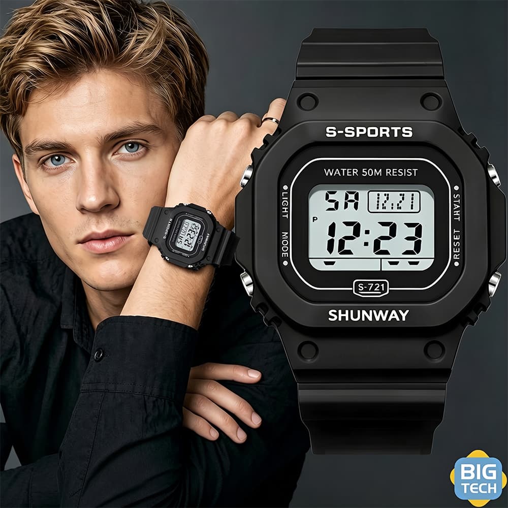 Relogio Masculinos De Pulso A Prova Da Água Digital Led Relógios Esportivas Original