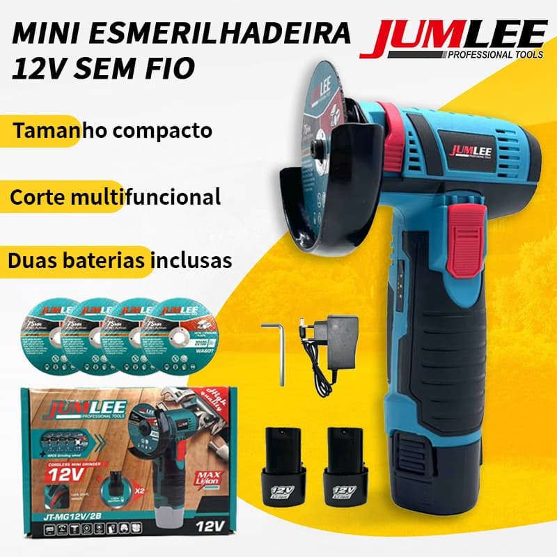 Esmerilhadeira Lixadeira Angular Forte Recarregável S/fio Linha Premium Promoção