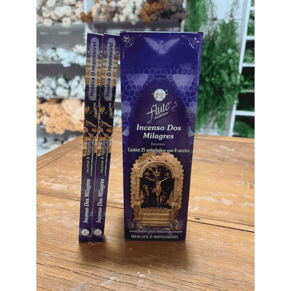 Incenso Dos Milagres Flute Cx Com 200 Varetas