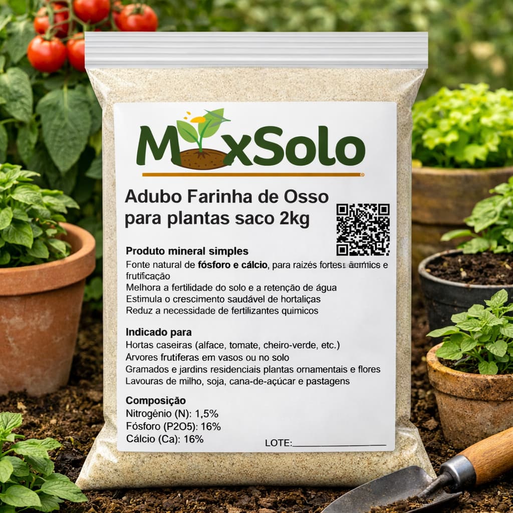 Adubo Farinha de Osso para plantas saco 2kg