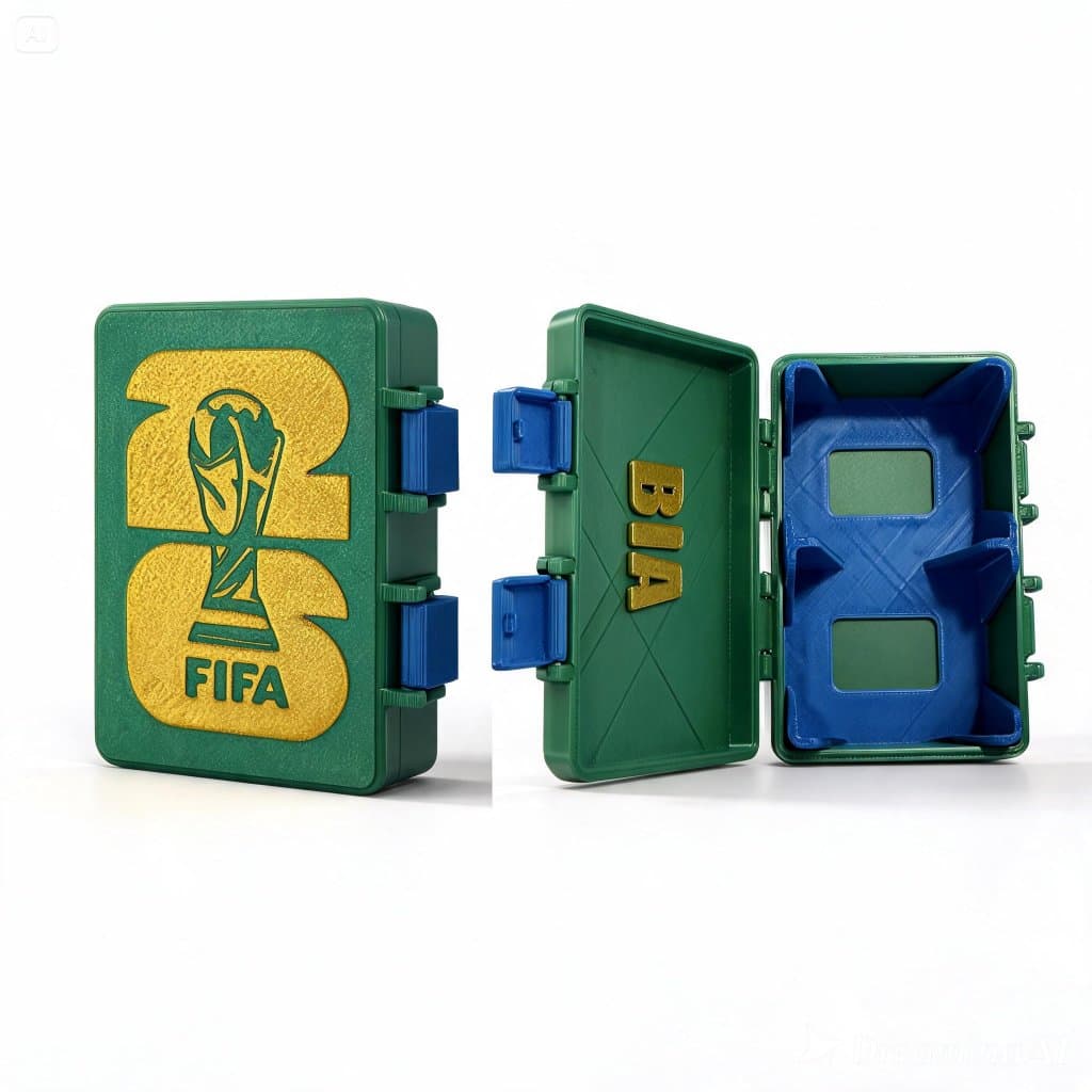 Porta Figurinha p/ Álbum Copa do Mundo 2026 - Caixa de Figurinha - Estojo Organizador de Figurinha