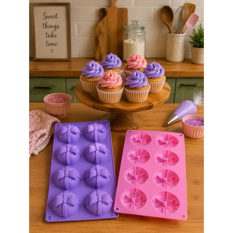 FORMA DE SILICONE SUPER QUALIDADE 8 CAVIDADES PARA CUP CAKE, CHOCOLATE, CULINÁRIAS  E ARTESANATO