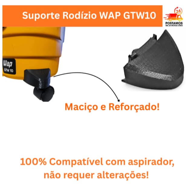 Suporte Rodizio para Aspirador WAP GTW10 Apirador WAP GTW10 Suporte Reforçado Maciço Super forte