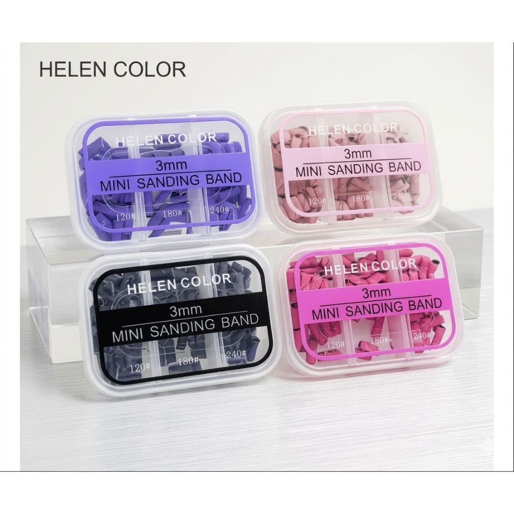 Refil Mandril Mini Lixa Cilindro 3mm Helen Color 120# 180# 240# | Refil Lixa Elétrica Unhas