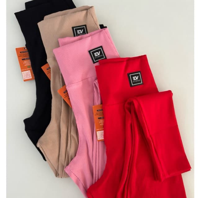 Roupa de academia calça legging zero transparência em poliamida premium Blackout