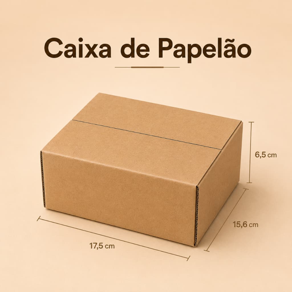 Kit Caixa De Papelão Pequena Correios Transporte Ecommerce Embalagem Segura 17x15x6cm