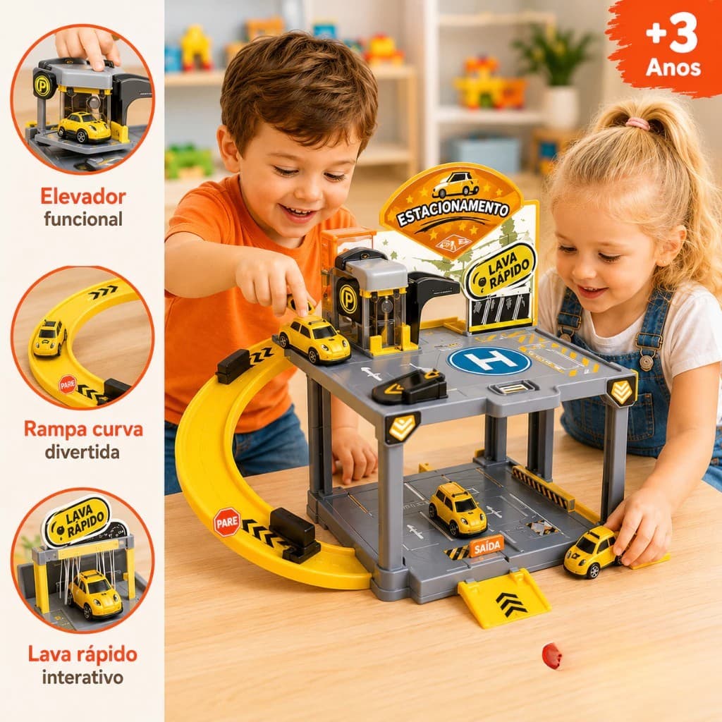 Brinquedo Engenharia Pista Carro Montável Educativo Criativo Infantil Divertido e Criativo