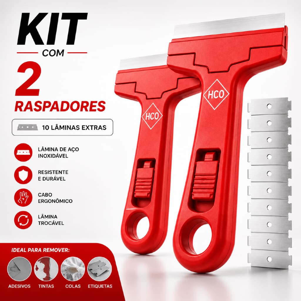 Raspadores Multiuso Para Limpar Box Com 5-10 Lâminas Profissional/Vidro Piso Cerâmica Azulejo