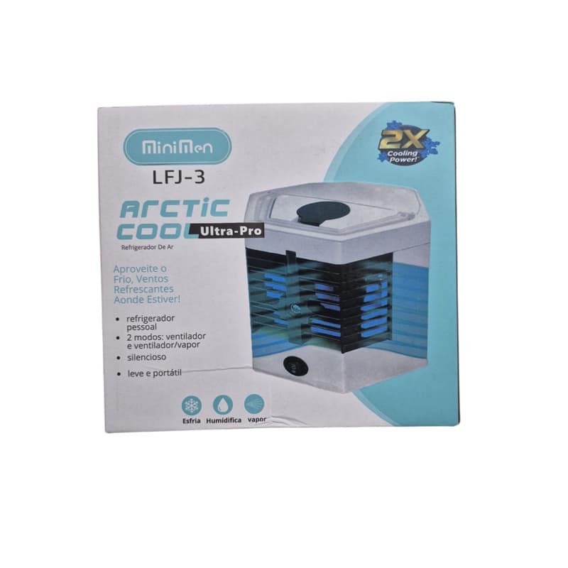 Climatizador Pessoal Portátil - LFJ-3 Resfria, Purifica e Umidifica com 3 Modos e Luz LED