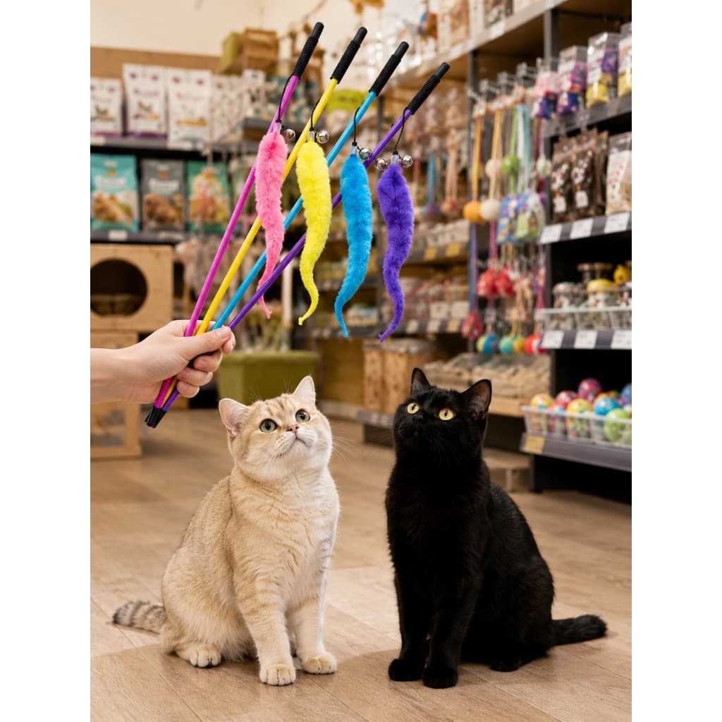 Varinha Para Gato Vara de Pesca de Brinquedo para Estímulo Animais Estimação XR26011