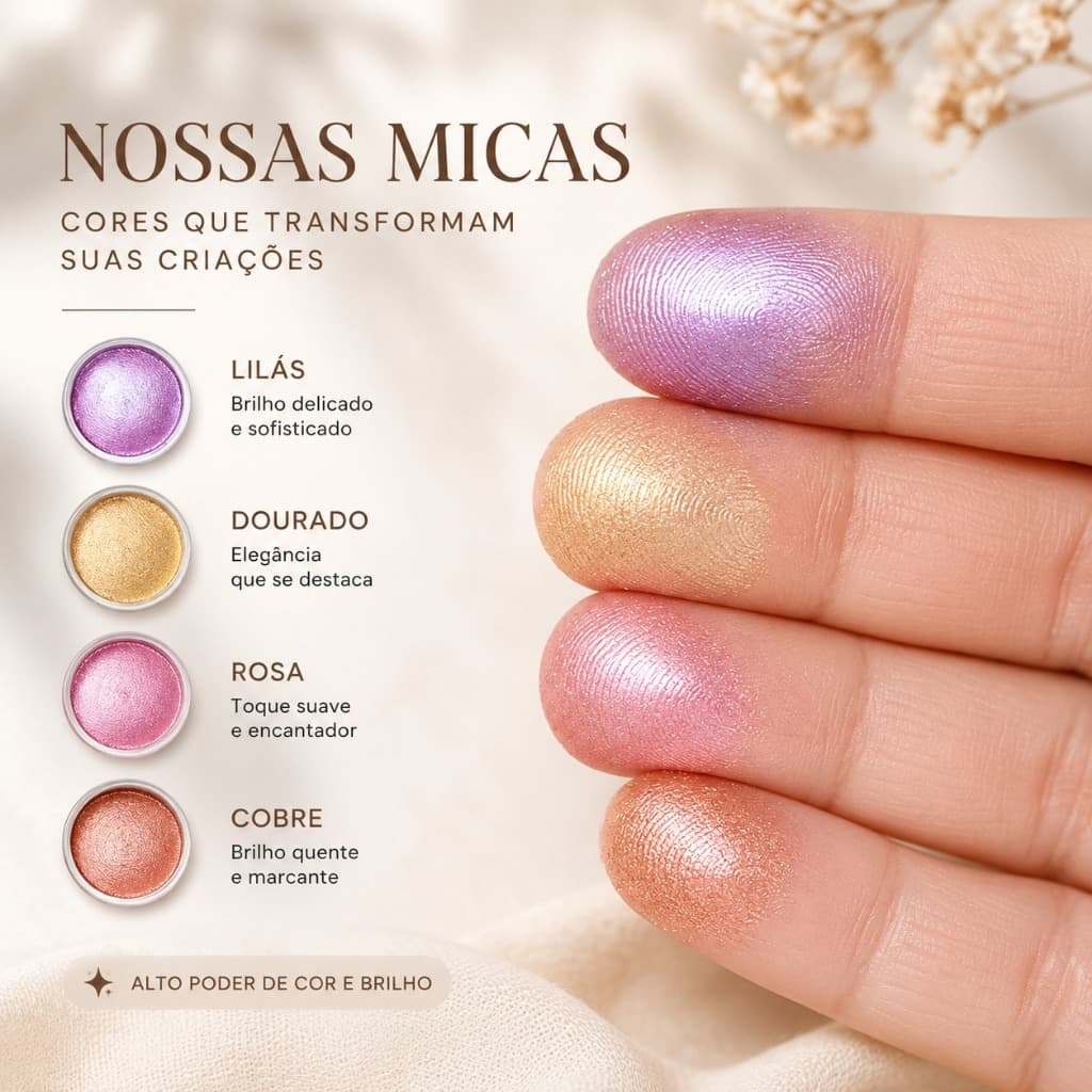 Mica em pó para Cosméticos 4g Saramanil Corantes