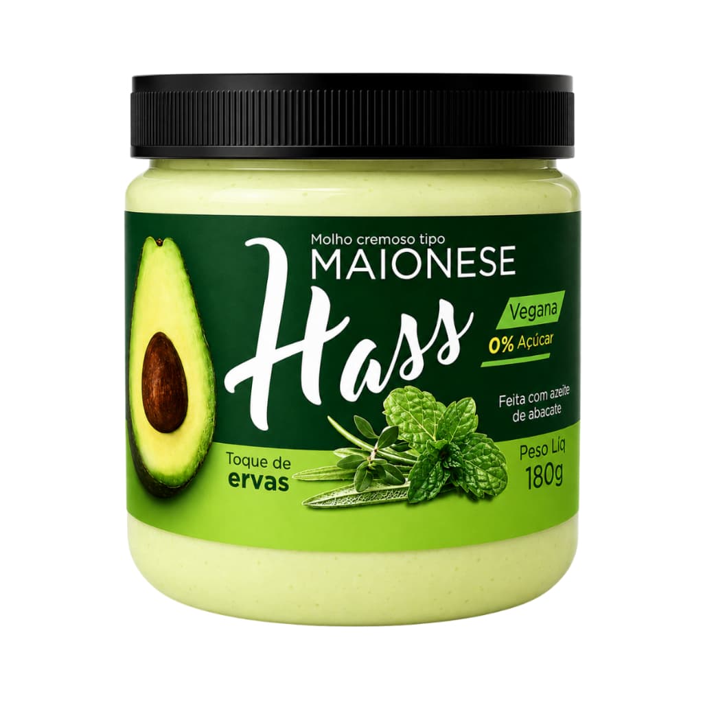 Maionese Vegana Ervas Finas com Abacate 180g Hass 🥑🌿