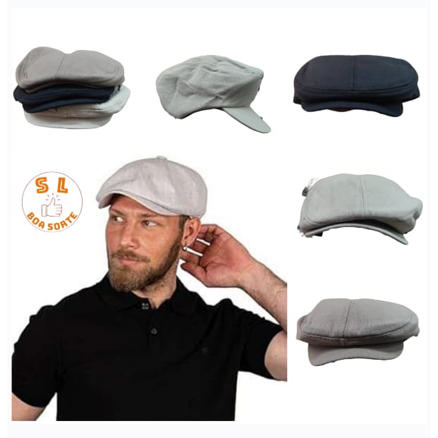 Unissex Cor Sólida Ajustável Designer Boina Moda Newsboy Boné Outono Viagem Ao Ar Livre Unisex Linho
