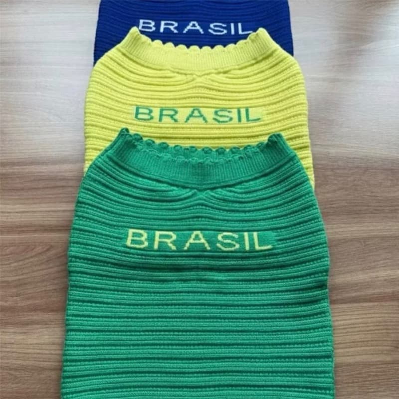 Top Faixa Feminino Tricô Modal Brasil Tomara que Caia Sem Alça Cropped Canelado Premium 🇧🇷