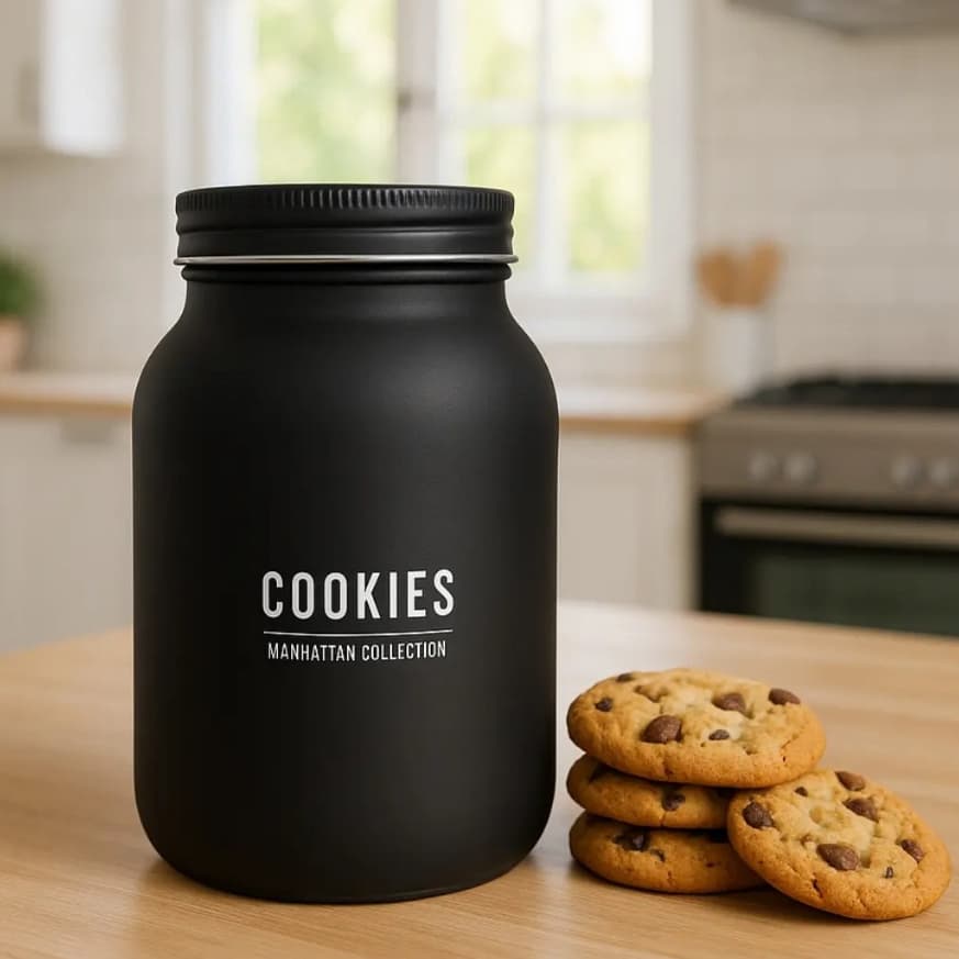 Pote Vidro Hermético Haüskraft Manhattan 950ml Biscoito Bolacha Cookies