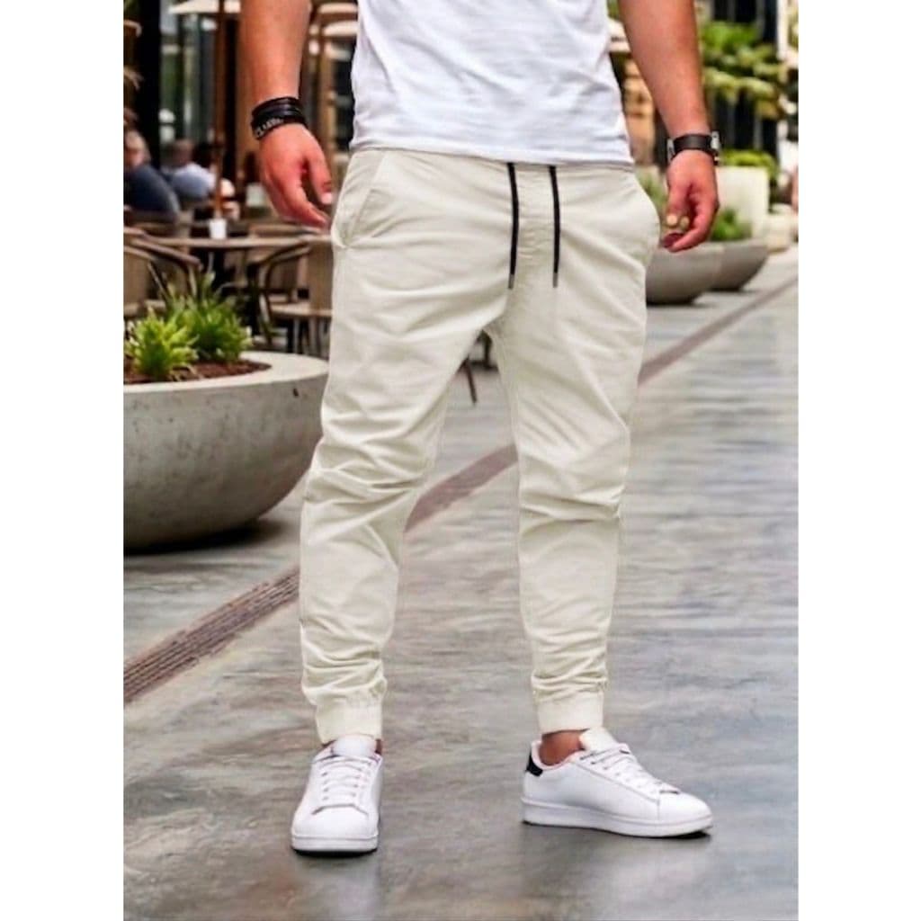 Calça Masculina Jogger Sarja Off White  Moda Masculina  Streetwear Envio Rapido