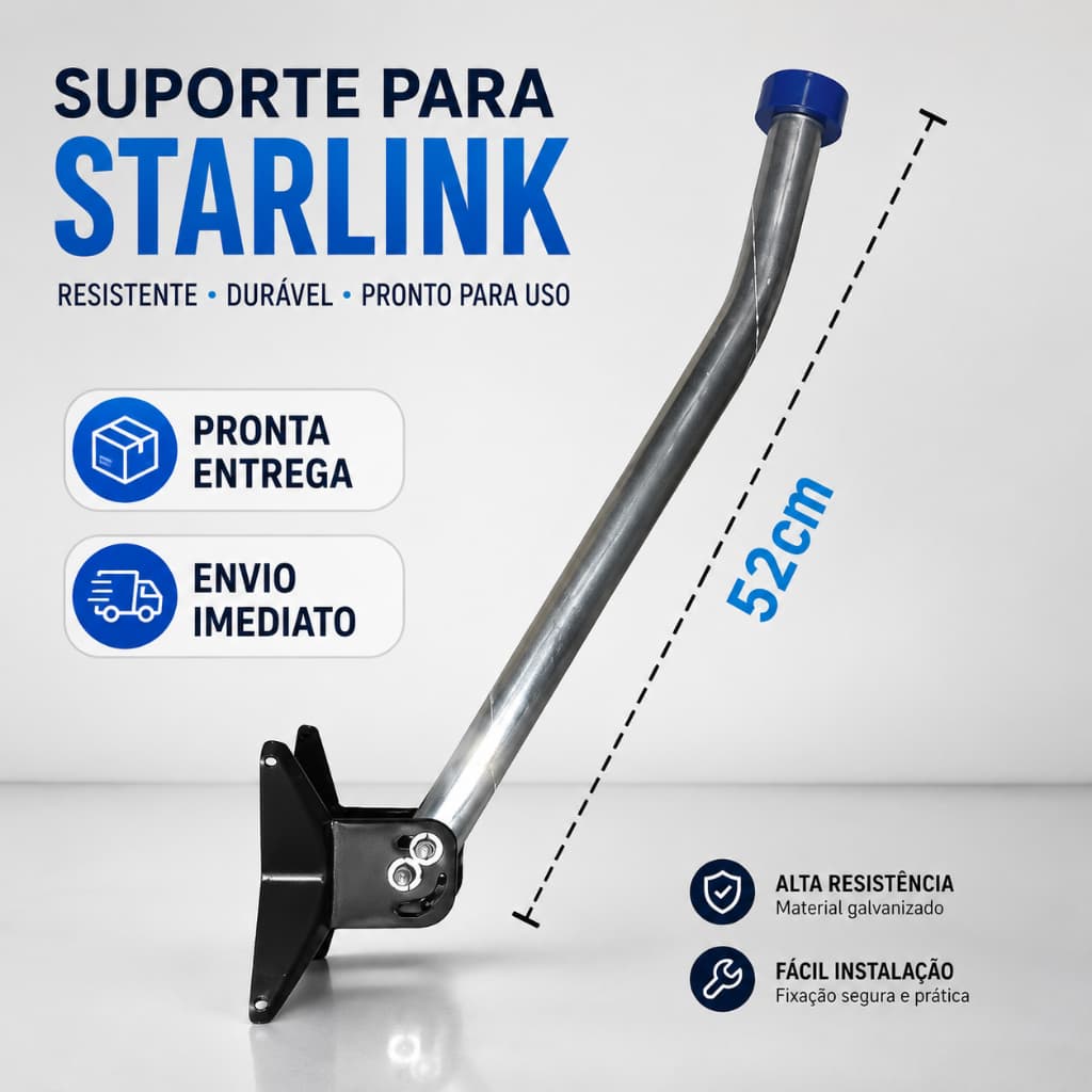 Suporte Antena Starlink Mini 4 Geração 360 Graus Externo Parafusos Inclusos