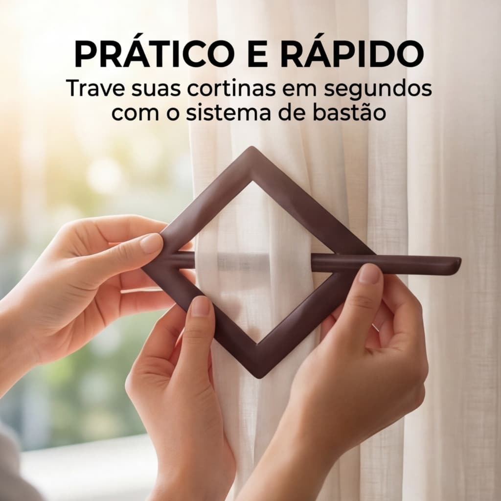 Par de Fivela abraçadeira de cortina losango em plástico cores diversas