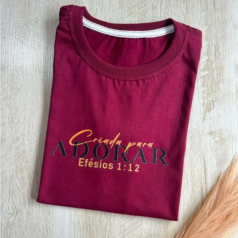 BLUSA FEMININA EVANGÉLICA | CAMISETA CRISTÃ ESTAMPADA DE FÉ BLUSINHA BÁSICA