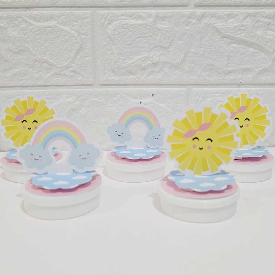 Aplique para Latinhas Solzinho Menina Festa Infantil Lembrancinhas Personalizadas.