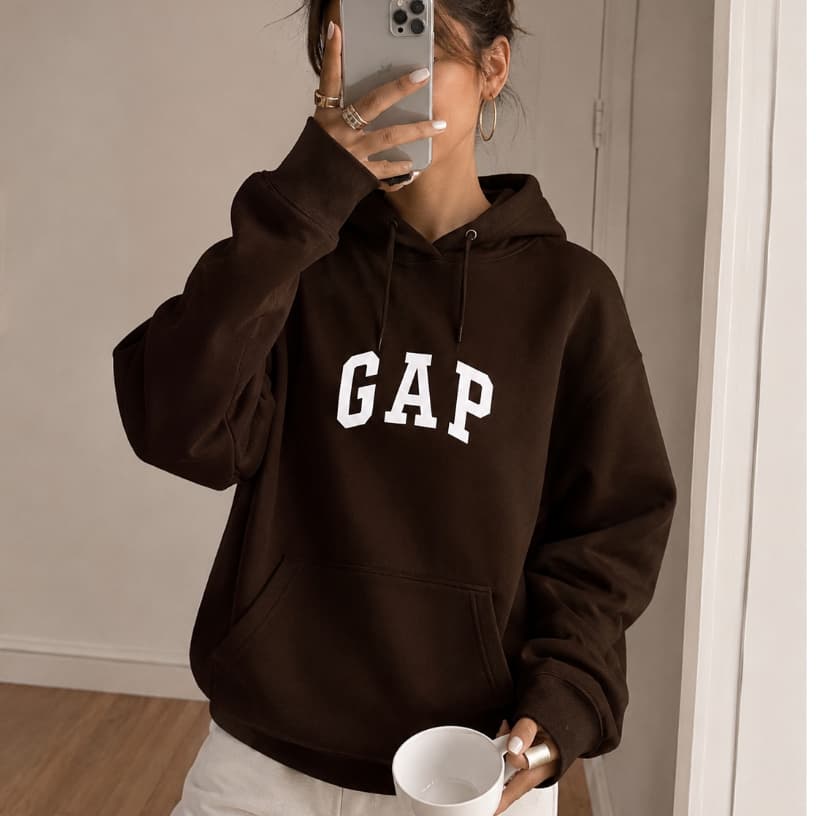Moletom Canguru Feminino GAP Com Capuz Básico Inverno Frio Quentinho Envio 24h