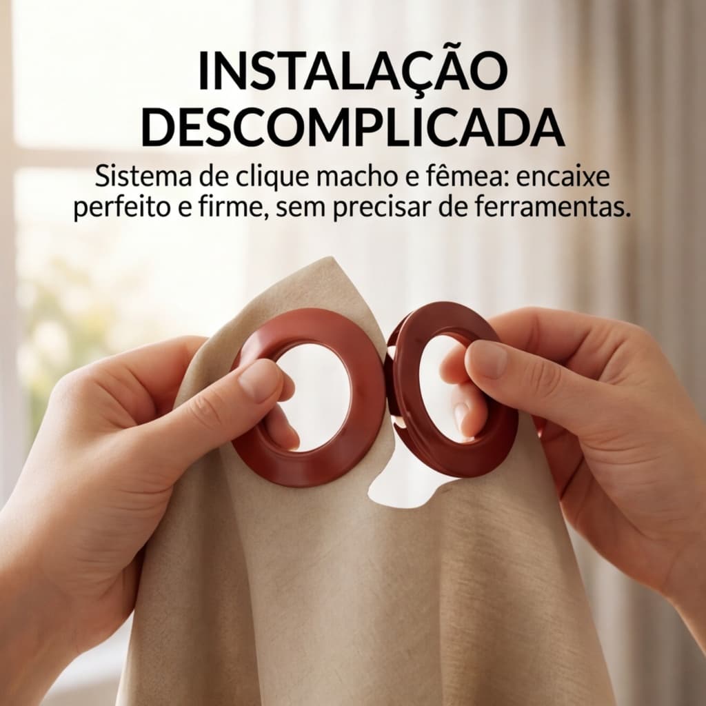 Ilhós redondo para cortina 28mm em plástico cores diversas