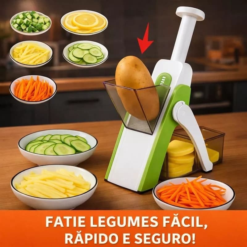 Fatiador Ralador Cortador De Legumes 5 Funções Multifuncional Verduras Frutas batata Chopper