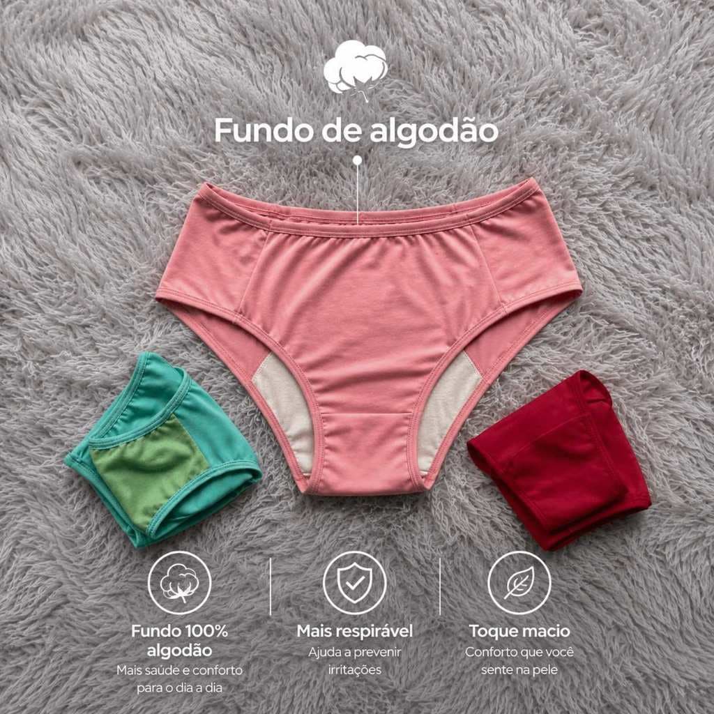 Kit De Calcinha Cintura Alta Pala Dupla Em Microfibra Tanga Conforto Calçola Tangao Confortável