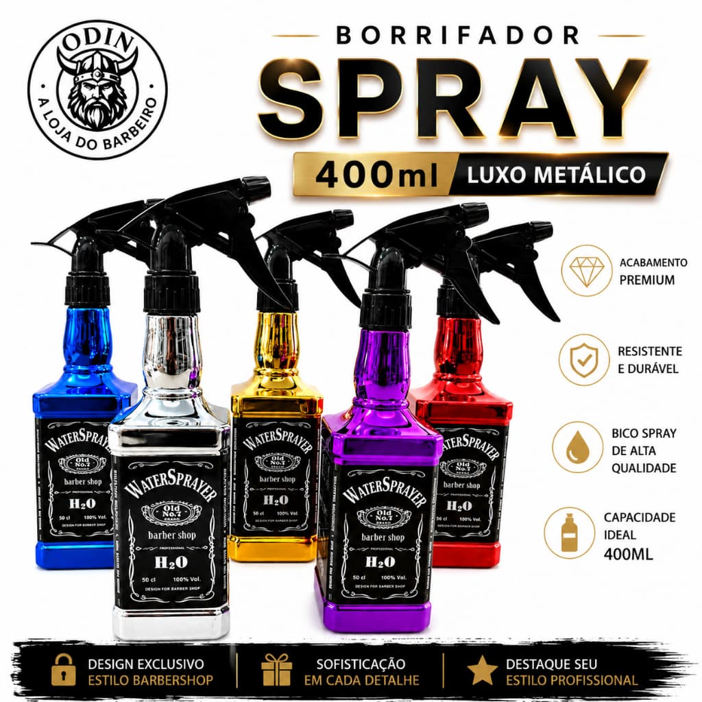 Borrifador de Água Estampado de Plástico para Barbeiro 500ml borrifador  barbeiro