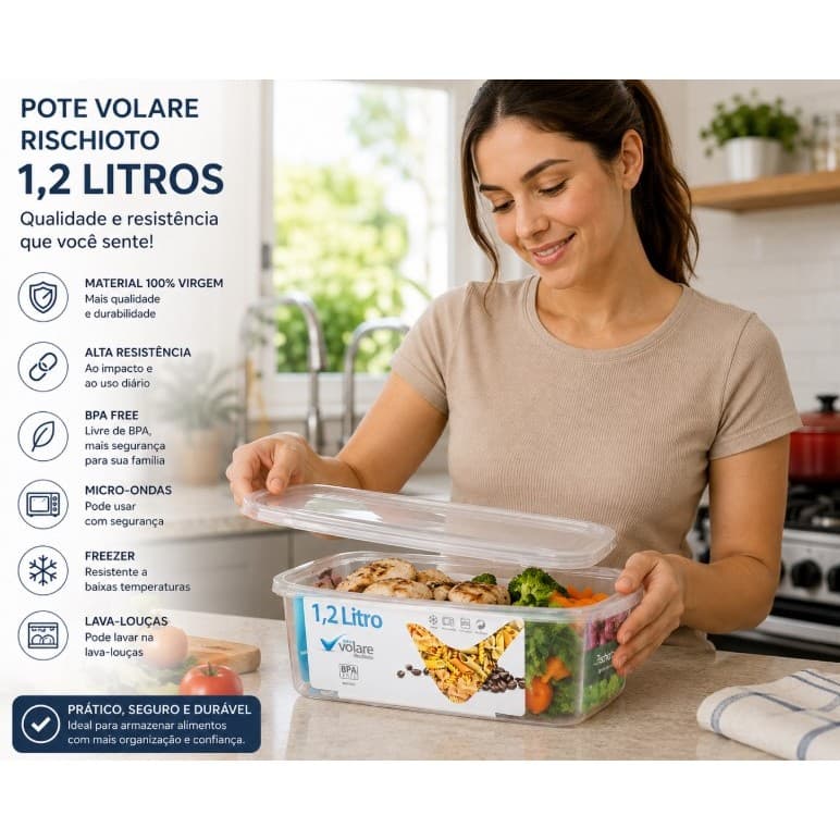 Potes Volare Transparente Rischioto 1,2 L