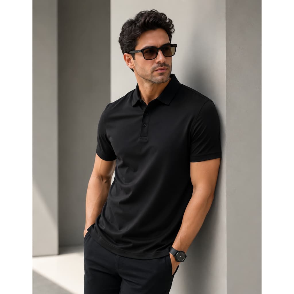 Camisa Polo Masculina Tecido Poliamida Camiseta Malha Fria Dry Fit