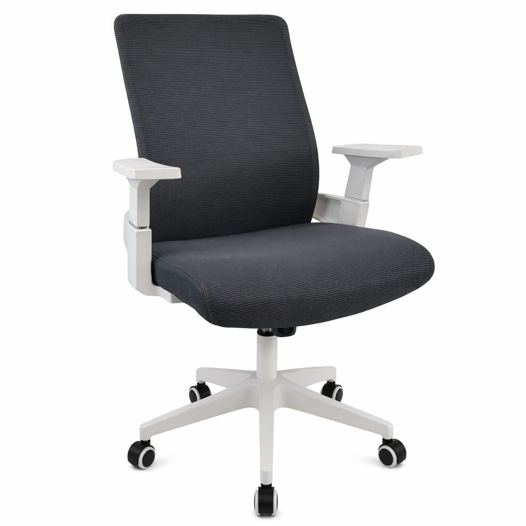 Cadeira de Escritório Presidente Fox Office Giratória Tela Mesh Cinza F1251