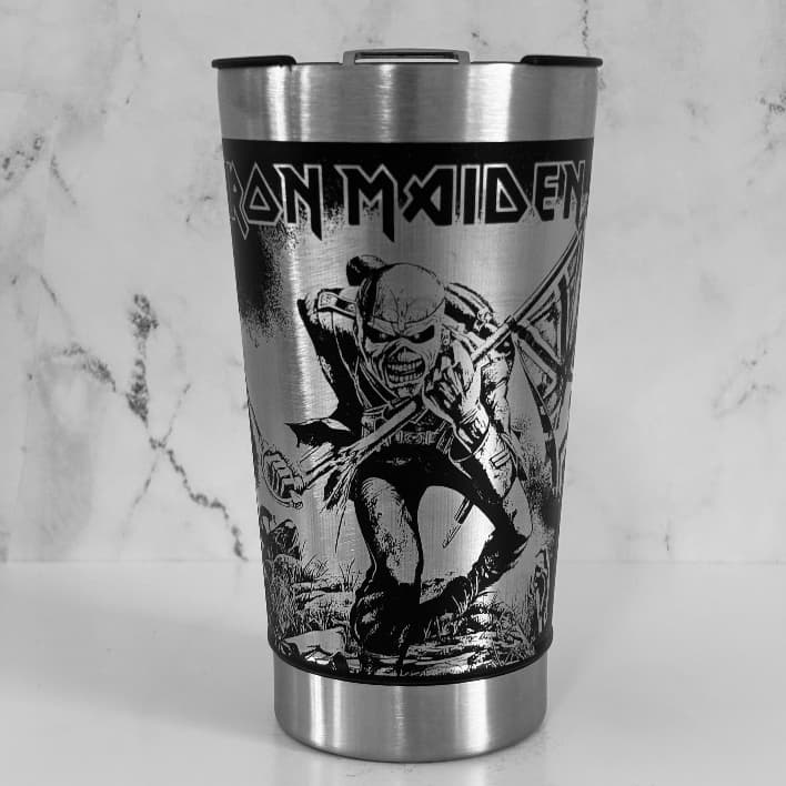 COPO TÉRMICO Iron Maiden personalizado a laser  360º PREMIUM