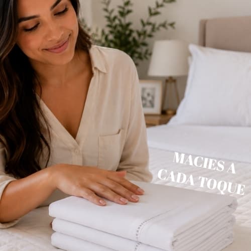 Jogo de Cama Micropercal Solteiro-Casal-Queen Ponto Palito - Comfort
