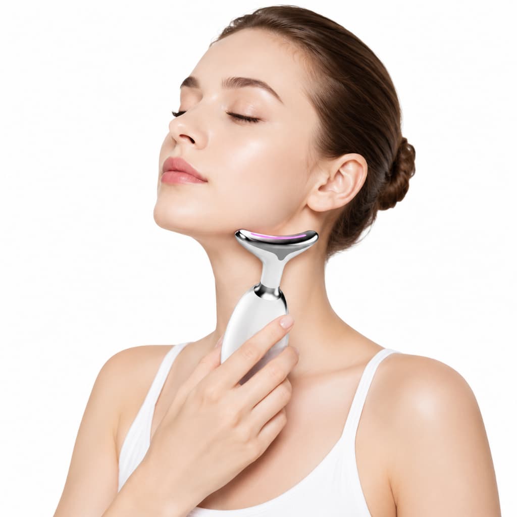 Massageador Facial Elétrico Lifting Pescoço Rosto Rejuvenescedor Anti Rugas e Marcas de Expressão